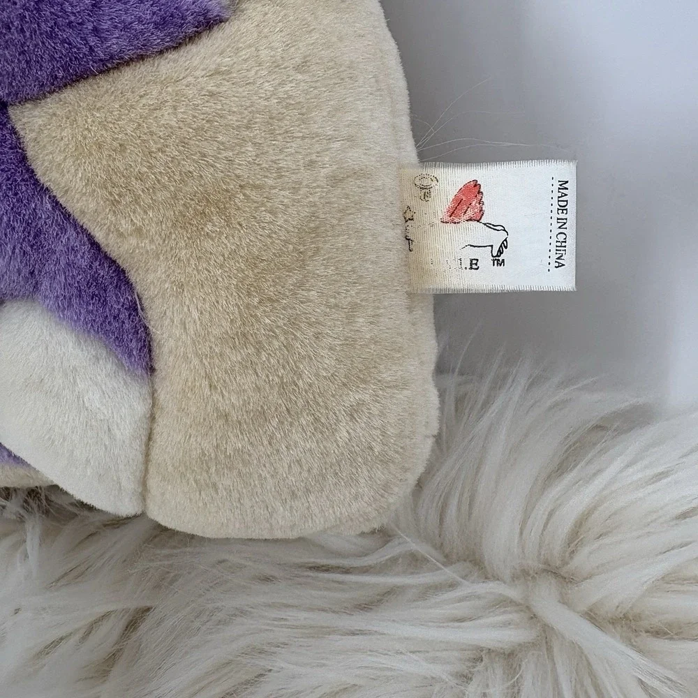 VTG ANGEL TOY CORP PURPLE  BUNNY RABBIT SQUARE PILLOW‎ STUFFED ANIMAL PLUSH 12